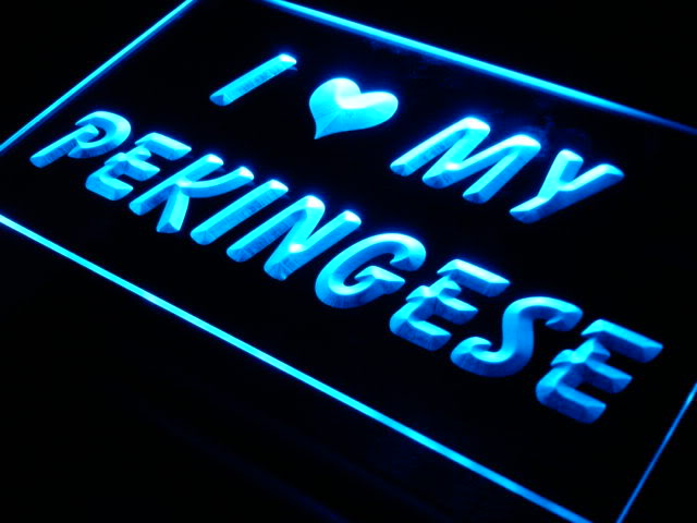 I Love My Pekingese Dog Pet Neon Light Sign